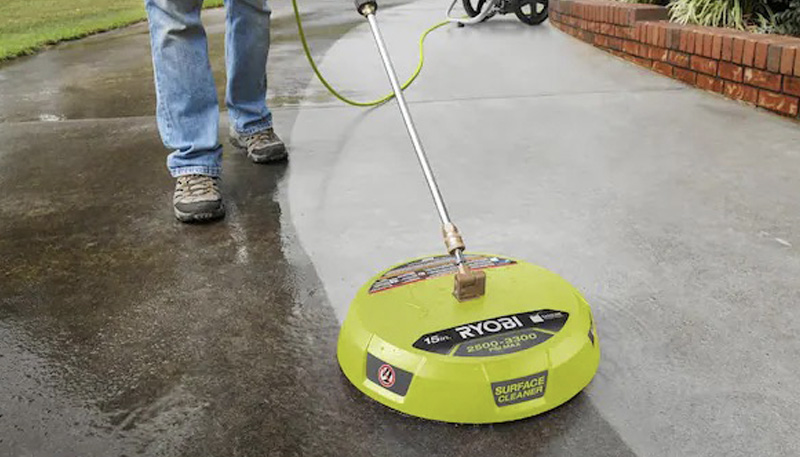 floor cleaning with pressure washing