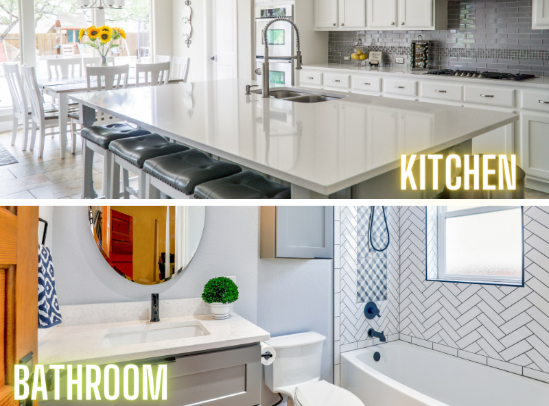 kitchen and bathroom house cleaning